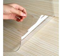 Transparent Tablecloth - Oil-Resistant Stain-Guard Outdoor Covers, Clear Silicone Placemats for Living Room and Nightstand, 1.5mm Thick