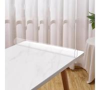 Transparent Tablecloth Protector, 1mm Soft Glass Table Cover Film, Ideal for Office Mats, Chair Mats, and Toilets - Durable, Clear, Waterproof