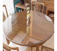 Transparent Tablecloth Round Table Protector Waterproof/OResint Cryl Cover m Thick Table Mat for Parties and Campi (Dia. 145cm/57in)