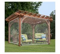 Transparent Tarp Waterproof Outdoor Gazebo Shed Waterproof Clear Tarp Suitable for Courtyards, Pergolas, Warehouse Dust Protection, Partition Curtains MYJIO(3x2.5m/9.84x8.2ft)
