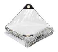 Transparent Tarpaulin 115 x 190 cm Large Rainproof Tarp Uv Tear Resistant Pe Tarpaulin Sheet Tent Tarp Ground Sheet with Rope Waterproof Cover for Multipurpose Outdoor Use, transparent