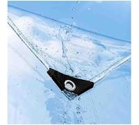 Transparent Tarpaulin 1x8m/3.3x26.2ft, 350 g/m² Pvc Clear Tarpaulin Waterproof Heavy Duty Clear Pvc Tarp With Eyelets, for Garden Furniture Greenhouses