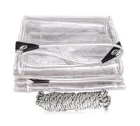 Transparent Tarpaulin 2 x 6 m (W x L), with Eyelets for Easy Attachment, Transparent Side Panels, Gazebo Tarpaulin, Canopy, Durable, Weatherproof, Multi-Purpose Weatherproof for Protection Against