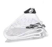 Transparent Tarpaulin 225 x 310 cm Anti-Uv Waterproof Tarp Cover, Mould-Resistant, Easy to Wash Indoor Dust Cover with Rope Waterproof for Multipurpose Outdoor Use, transparent