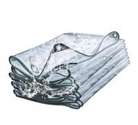 Transparent Tarpaulin 240 x 490 cm Large Rainproof Tarp Uv Tear Resistant Pe Tarpaulin Sheet Tent Tarp Sheet Cover with Rope Waterproof Cover for Multipurpose Outdoor Use, transparent