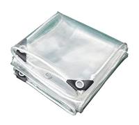 Transparent Tarpaulin 240 x 490 cm Waterproof & Heavy Duty, Uv, Dust, Rain, Snow Protection Tarp Ground Sheet with Rope Waterproof Cover for Multipurpose Outdoor Use, transparent