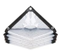 Transparent Tarpaulin 3x6m Waterproof Garden Cover Foldable Protective Sheet for Outdoor Furniture Plants Greenhouse Rain Shield - Heavy Duty Clear Tarp