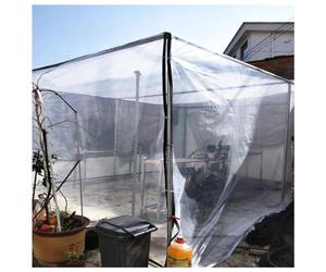 Transparent Tarpaulin Economical Pergola Succulent Plants Rain Cover With Grommets Clear Poly Tarp Awning for Covering Outdoor, Greenhouse, Patio, Garden, Pavilion, Camping (Size : 1x1m)