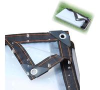 Transparent Tarpaulin Heavy Duty 23x3Ft/7x1m, Canvas Tarps Waterproof with Grommets, Clear Tarp Cover Waterproof for Outdoor, Multipurpose Protective Cover