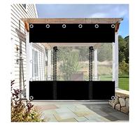 Transparent Tarpaulin Heavy Duty Tarp, Transparent Gazebo Cover, Black, Multiple Sizes, Tearproof, Rain Proof(4.92x8.2ft/1.5x2.5m)