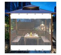 Transparent Tarpaulin Heavy Duty Tarp, Transparent Outdoor Curtain Clear Multiple Sizes(2.5x2.5m/8.2x8.2ft)