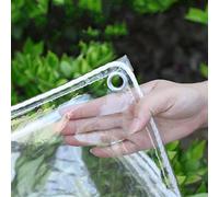 Transparent Tarpaulin, Pvc Outdoor Protective Tarpaulin, 400g/m2 Heavy Duty Tarpaulin With Eyelets And Reinforced Edges, Suitable For Multiple Scenes (1x1.5m/3x5ft)