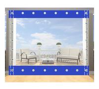 Transparent Tarpaulin Side Panels,Outdoor Clear Tarp Curtain,100% Waterproof,Heavy Duty Tarpaulin with Grommets,for Pergola,Porch,Gazebo,Patio,Customisable H×W- 2.2x4m/7.22x13.12ft