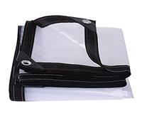 Transparent tarpaulin waterproof clear tarpaulin with eyelets UV-resistant weatherproof polyethylene tarpaulins for camping fishing gardening (Color : Clear, Size : 3x6m)