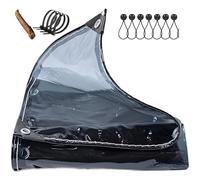 Transparent Tarpaulin with Eyelets 0.35mm Waterproof PVC Tarp Protective Canopy for Camping Sizes 1.5x2.5m 1.5x3.5m 1.5x4.5m 1.5x6m (1.8x4.5m)