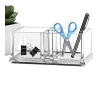 Transparent Tea Box For Tea Bags Holder, Clear Acrylic Two Lattices Tea Bags Holder, Tea Bag Container Drink Packet Organizer, Sugar Packet Holder Tea Bag Holder, Clear Acrylic Tea Packet Organizer