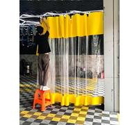 Transparent Tent Insulated Sliding Partition Curtain for Workshop/Private Space Divider with Track Indoor/Pergola Closure Garage (W8xH4m/26x13ft)