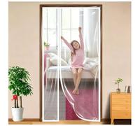 Transparent Thermal Door Curtain with Side Magnets W155xH185cm White | Keeps light and visibility while helping reduce cold air and wind around the doorway.