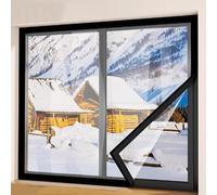 Transparent Thermal Film Window Insulation Kit Keep Cold Out Storm Warm in Winter and Cool in Summer Draught Excluder(150x210cm)