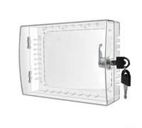 Transparent Thermostat Lock Box With Key PC Plastic Protective Cover Case With Ventilation Design, Security Solution For Home Office Commercial
