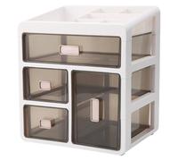 Transparent Tiered Medicine Management Box, 4 Layer Drawer Style Organiser with Secure Stackable Design for Clinic or Bedroom Use