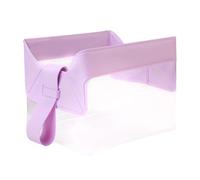 Transparent Toiletry Bag with Magnetic Closure - Travel Makeup Holder for Organisation, Cosmetic Holder | For Bathroom Vanity Travel Vacation Men Women Travellers, purple, Please refer to the