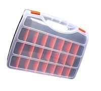Transparent Tool Organizers Boxes Adjustable Compartments Secure Latches Ergonomic Handle For Hardware Accessories Industrial Grade Tool Storage For Outdoor Work