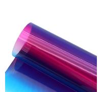 Transparent TPU Jelly Faux Leather Sheets Gradient Rainbow Color Synthetic Fabric Roll for Hair Bows Pouches Bags for Sewing Bags DIY Crafts Accessories(5 bluerose red,20x33cm)