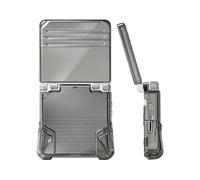 Transparent TPU Protective Shell Case for ANBERNIC RG 34XXSP Game Console Shock Resistant Case Grip Cover Accessories(Transparent Black)
