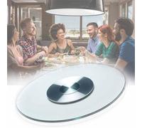 Transparent Turntable 27in 31in 360° Rotating Tray for Kitchen Dining Table 35in 39in Large Lazy Susan 20in 24in Swivel Plate in Tempered Glass Banquets Serving Display Plate (Size : 50cm/20