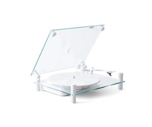 Transparent Turntable Record Player White