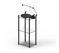 Transparent Turntable Table Stand Record Player Black