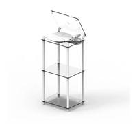 Transparent Turntable Table Stand Record Player White