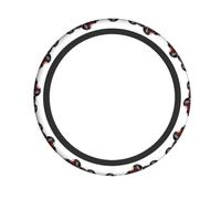 Transparent Two Hearts Printed Steering Wheel Cover Elastic Stretch Car Wheel Wrap Breathable Non-Slip Steering Wheel Protector for Car Truck SUV