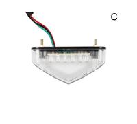 (Transparent) Universal 12V Motorcycle Tail Rear Light Lamp Taillight Motor Brake Stop Lights License Plate Light Moto Equipments Parts