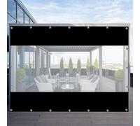 Transparent Vinyl Tarpaulin ain for 0.m Waterproof Outdoor Side Panels Winter Ilat Cold & Warm Protect Black 1.8x2.2m (5.9x7.2ft)