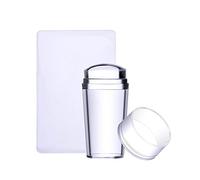 Transparent Visible Body Not Misplacement for Nails Decors Clear Nails Art Stamper Clear Silicone Stamping Jelly Nail Stamping Tool with Scraper