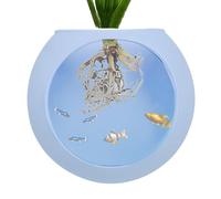 Transparent Wall Flower Pot | Silicone Wall Vases for Plants Indoor - Oblate Globe Propagation Station, Clear Fish Tank Wall Mount for Air Plants, Succulents, Hydroponics Plants