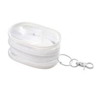 Transparent Wallet Key Ring - Small PVC Handbag with Zipper and Key Ring | Earphone Storage Bag for Travel, Daily Essentials, White., Se référer au descriptif, Refer to description