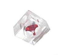 Transparent Water Cooling Flow Indicator for - G1/4 Threaded Acrylic Flow Meter for Real-, Green/Red/Blue Options(RED)