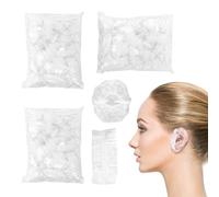 Transparent Waterproof Earmuffs 300 Pieces - Ear Protection Shower Hair Salon - Elastic Earplugs Covers 8 x 6.5 cm - Unisex Hygiene Use at Home or on the Go