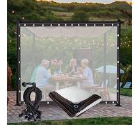 Transparent Waterproof Gazebo Cover Garden Pergola Canopy Outdoor Partition Tent Anti-Rain Plant Cover with Eyelets Size: 6x4.5m for Patio Protection