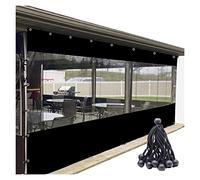 Transparent Waterproof Outdoor CurtainSide Wall Cover with Grommets Ideal for Patio Garden Storage Room Privacy and Sun Protection