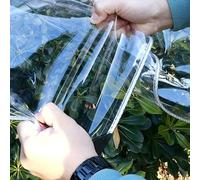 Transparent Waterproof Outdoor Tarpaulin, PVC Waterproof Cover for Gardens, Terraces, Balconies, Cars, Plants, Greenhouses, 1.6m x 3.1m, Durable Weatherproof Tarp.
