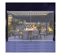 Transparent Waterproof PVC Roller Blinds - Outdoor Roll-Up Shades, Thermal Insulation, Dust & Rain Proof, Easy Installation for Bedrooms & Bathrooms, 75x200cm/29.5x78.7in