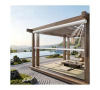 Transparent Waterproof PVC Roller Shades Blind,Clear Roll Up Blinds Outdoor Garden with eyelets,Thermal Insulated Dust-Proof,Rainproof Curtain,Easy to Instal(W95*H220cm/W37.4*H86.6in)