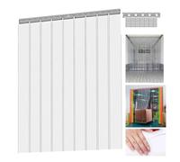 Transparent Waterproof PVC Strip Curtain for Pavilion Garden Walkin Cooler Custom Sizes 150x270cm/59.06x106.3 Durable Plastic Privacy Barrier Outdoor Cover.