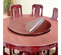 Transparent Waterproof Table Cover, Round Table Protector, Oil-Resistant Tablecloth for Dining Room & Garden, Mattified Surface, 49in (125cm) Diameter