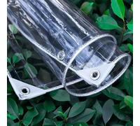 Transparent Waterproof Tarp with Grommets - Outdoor Cover Rainproof Side Panels Dustproof Fur Protection for Plants (1m x 3m)