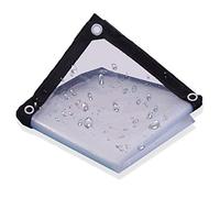 Transparent Waterproof Tarpaulin 3x6m with Eyelets - Heavy-Duty Abrasion & Weatherproof Cover for Outdoor Camping Boat Protection Versatile Use